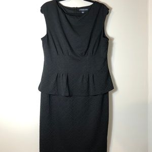 American Living Black Peplum Sleeveless Dress - 16